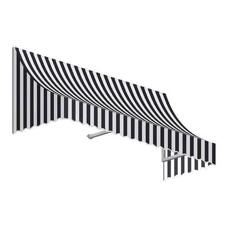 3.38 ft. Nantucket Window & Entry Awning, Black & White - 44 x 36 in.