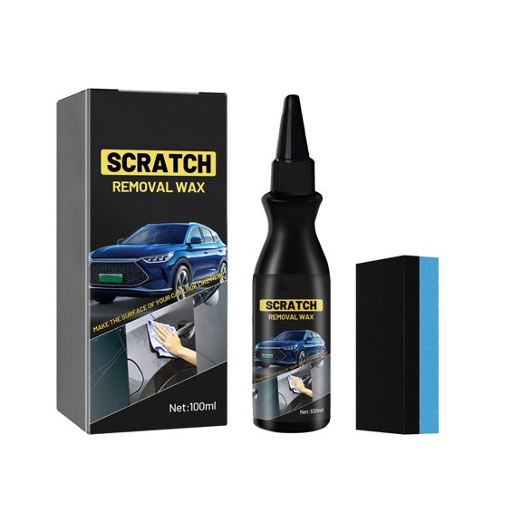 3.38Oz Car ScratchRepair Paste Auto Surface Defect Restorer Kit,HandOperated Paint Scratch Hiding Polishing Cream with Sponge Wipe,LongLasting Concealer for Vehicle Body Blemishes