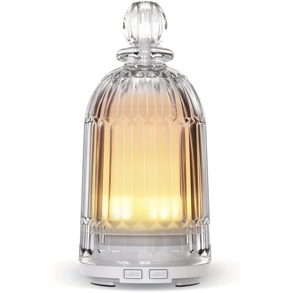 3.38oz Essential Oil Diffuser, Glass Silent Machine, 7-color LED Light Adjustment Humidifier, Suitable For Living Room, Bedroom, Etc., Halloween, Thanksgiving, Christmas And Other Holiday Gifts