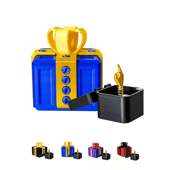 3.39" Annoying prank gift box,Hilarious Screw Present with Surprise Finger,Perfect Gag Gift for All Occasions,Funny 3d Printed Screw Gifts Boxes,Birthday Gifts Box 2026 blue