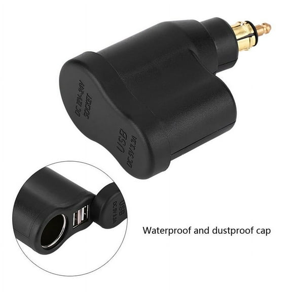 3.3A Dual USB Charger Adapter Cigar Lighter Socket Waterproof For BMW Hella Din