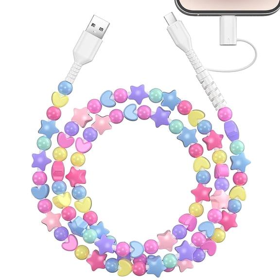 USB C to USB A Cable 3.3FT,60W Fast Charging Beaded Charger Cord Compatible for iPhone /iPad Pro Air/ Samsung