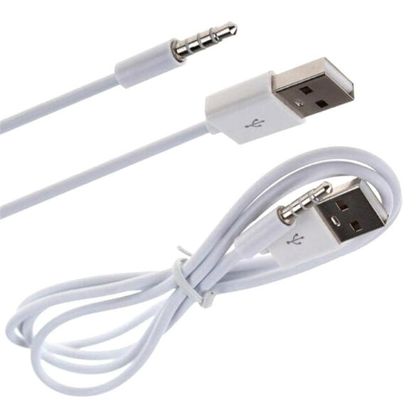 3.3FT 3.5mm AUX Audio Plug Jack to USB 2.0 Male Charge Cable Cord For MP3