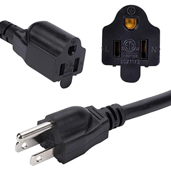 3.3FT 3 Prong 1 to 3 Extension Cord Splitter, Indoor Outdoor Power Cable 3-Outlet Power Cord Splitter Cords, SJT 16AWG 10A/1250W for Halloween Lights, Christmas Decorations, Computer, Scanner (Black)