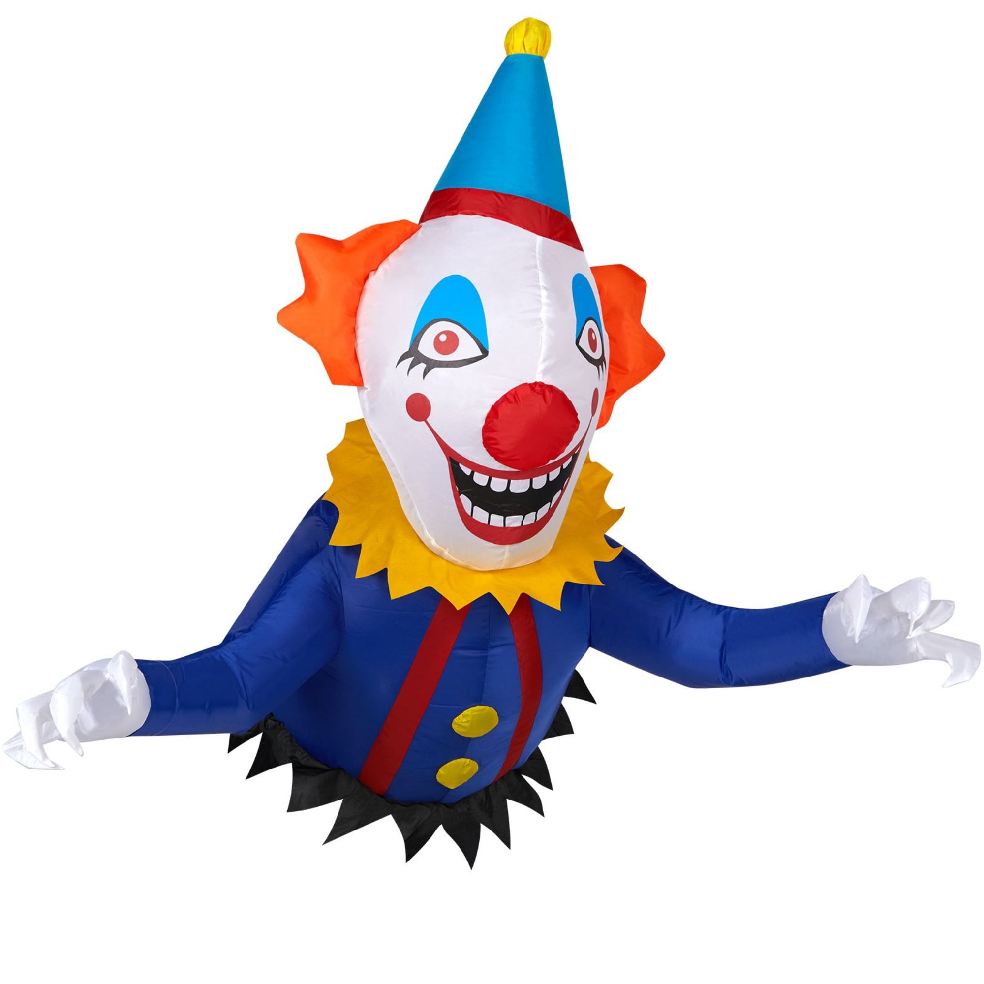 3.3FT Halloween Inflatable Clown Broke Out from Window Decor with Built-in LED Lights Waterproof Polyester Spooky Ornament for Yard Party Indoor Outdoor