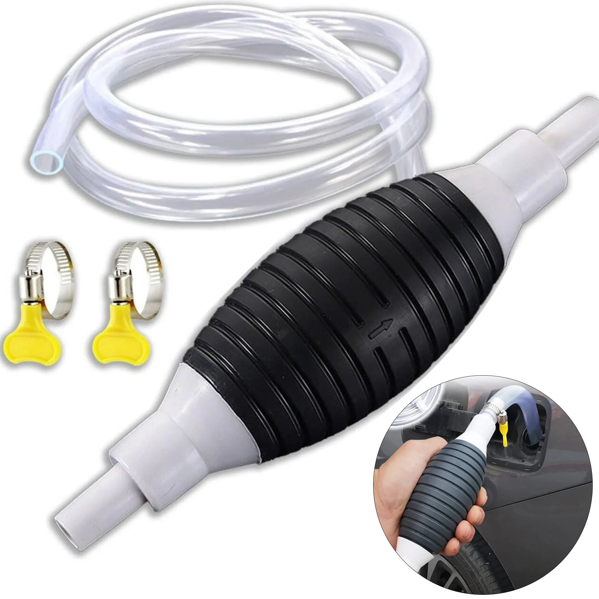3.3FT Multifunction Liquid Sucker Pump, 2024 New Manual Transfer Pump Portable Siphon Pump