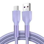 3.3FT Silicone Fast Charging Cable - USB-A to USB-C 22AWG Braided Cord w/Ladder Design for Android Phones
