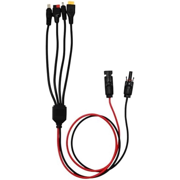 3.3FT Solar Panel Connector to DC 8mm Adapter Cable, 8.5x2.5mm Extension Cable Splitter 12AWG-16AWG Replacement for Anderson XT60 Female Connector 4-in-1$$Garden & Patio