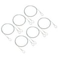 thumbnail image 1 of 3.3Ft 1.5mm Dia Safety Cable Lock Steel Stage Lighting Security Wire Rope, Clear 6 Pack, 1 of 6
