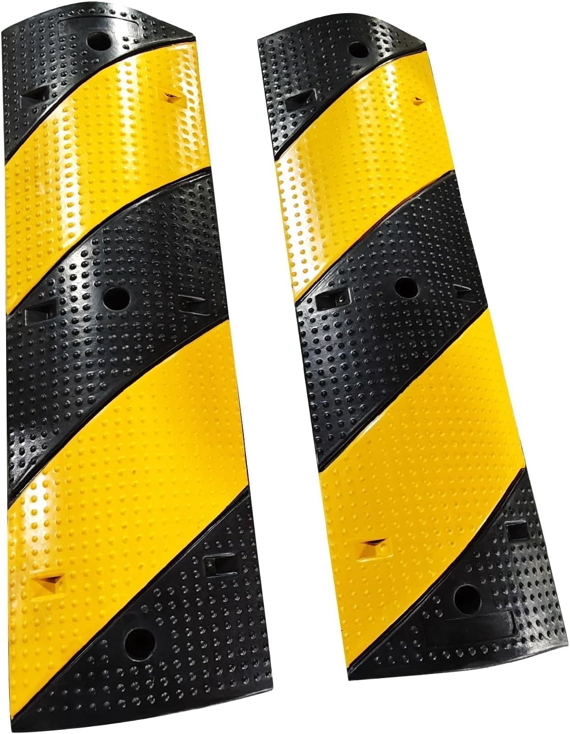 3.3Ft Rubber Speed Bumps for Driveway Black Wire Cord Ramp Set of 2 ...