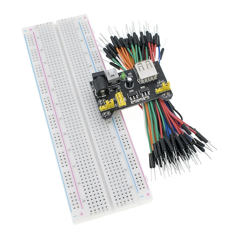 Breaded Mct Module 3.3V/5V MB102 Breadboard Power module+MB-102 830 Points Solderless ...