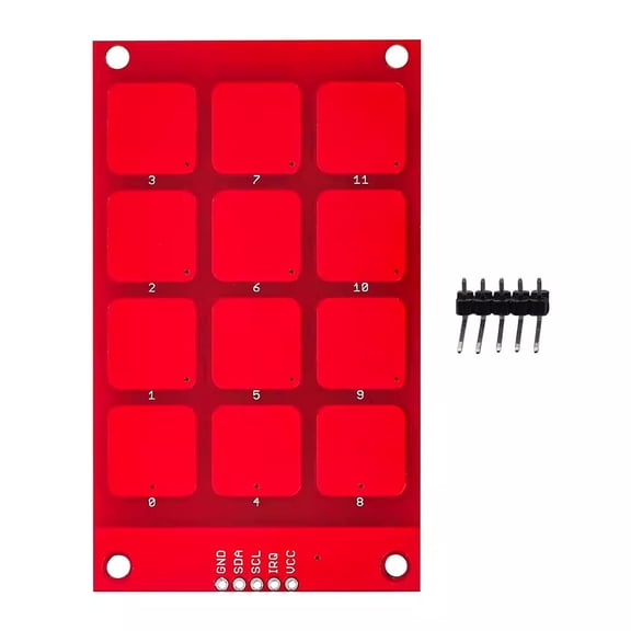 3.3V Logical Capacitive Touch Panel 12Keys Touch Sensors Module High Responsiveness For Circuit Board Integration
