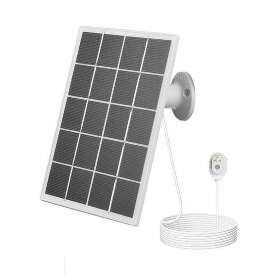 3.3W 5V IP65 Waterproof Solar Panel Charger with 3M Cable, Monocrystalline Solar Charger for Arlo Ultra/Ultra 2/Pro 3/Pro 4/Pro 5S Security Cameras (White)