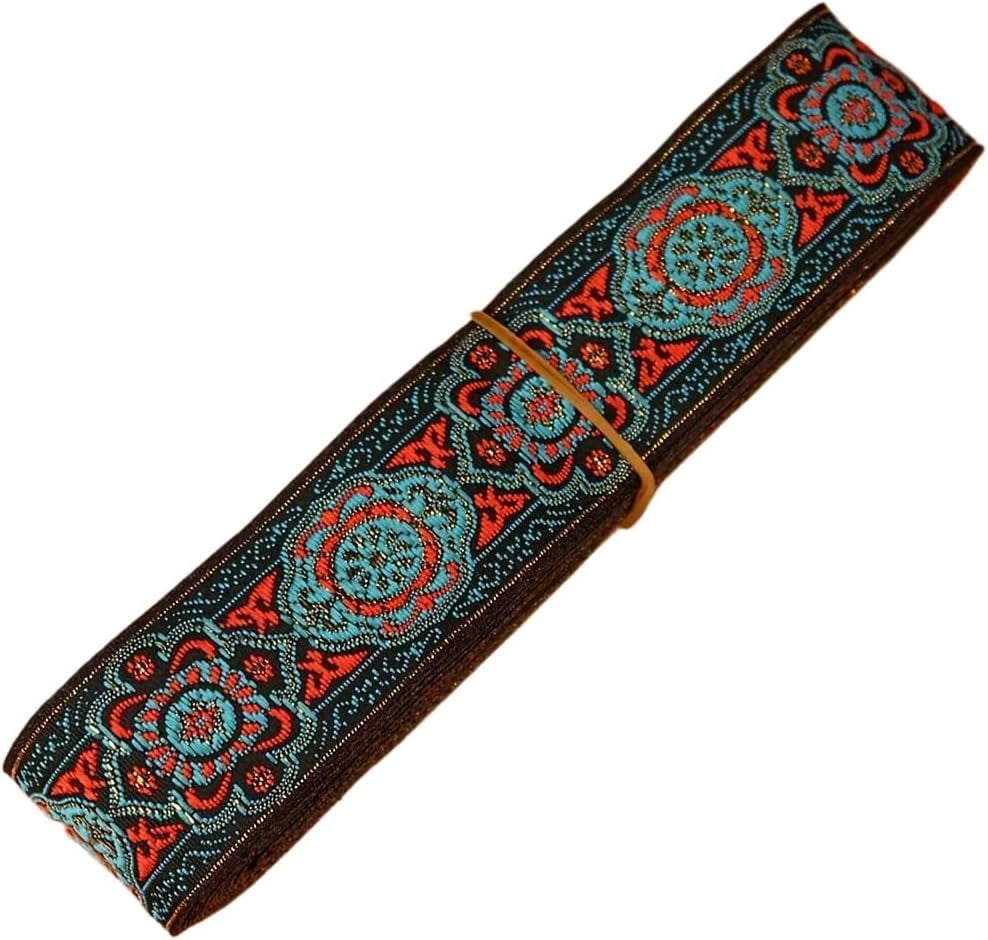 3.3cm Width 7 Yards Ethnic Geometric Jacquard Ribbon, Woven Lace Trim ...