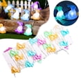 thumbnail image 1 of 3.3ft 10 LED Easter Lights for Indoor Outdoor, Pastel Bunny Shaped Easter Lights String for Easter Decorations, Incandescent White Wire Easter String Lights for Patio Party Home Spring Easter Decor, 1 of 9