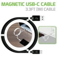 thumbnail image 1 of 3.3ft. (1m) Magnetic Self Winding USB-C Charging and Data Sync Cable Compatible with Apple iPhone 16 & 15, Samsung Galaxy S23, GPS and Tablets & Android Devices, 1 of 10