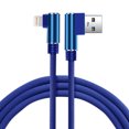thumbnail image 1 of 3.3ft Nylon Braided 8 Pin Usb 2.0 Data Cable In Blue, 1 of 4
