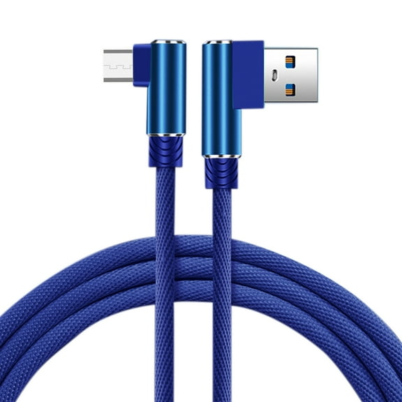 3.3ft Nylon Braided Mircro Usb 2.0 Data Cable In Blue