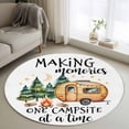 thumbnail image 1 of 3.3ft Round Rug, Camping Non-Skid Rubber Backing Large Area Rugs - Living Room Bedroom Home Office, Fall Summer Nature Forest Car Tree Moon Indoor Floor Mat Carpets Washable Rug, 1 of 9