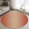 thumbnail image 1 of 3.3ft Round Rug, Red Orange Ombre Non-Skid Rubber Backing Large Area Rugs - Living Room Bedroom Home Office, Modern Gradient Abstract Art Indoor Floor Mat Carpets Washable Rug, 1 of 9