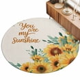 3.3ft Round Rug Sunflower Area Rugs for Living Room Bedroom Washable ...