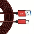 thumbnail image 1 of 3.3ft USB To USB-C Charging Cable,USB C Braided 3.0 Fast Charging Cable For Samsung Galaxy,Google Pixel,OnePlus Phones,Etc-Red, 1 of 7