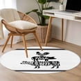 thumbnail image 1 of 3.3ft Washable Round Rug, Farmhouses Animal Non-Slip Circle Area Rug for Entryway Bedroom, Cow Pig Chicken Animal Stripes Text Indoor Accent Floor Mat for Home Decor, 1 of 9