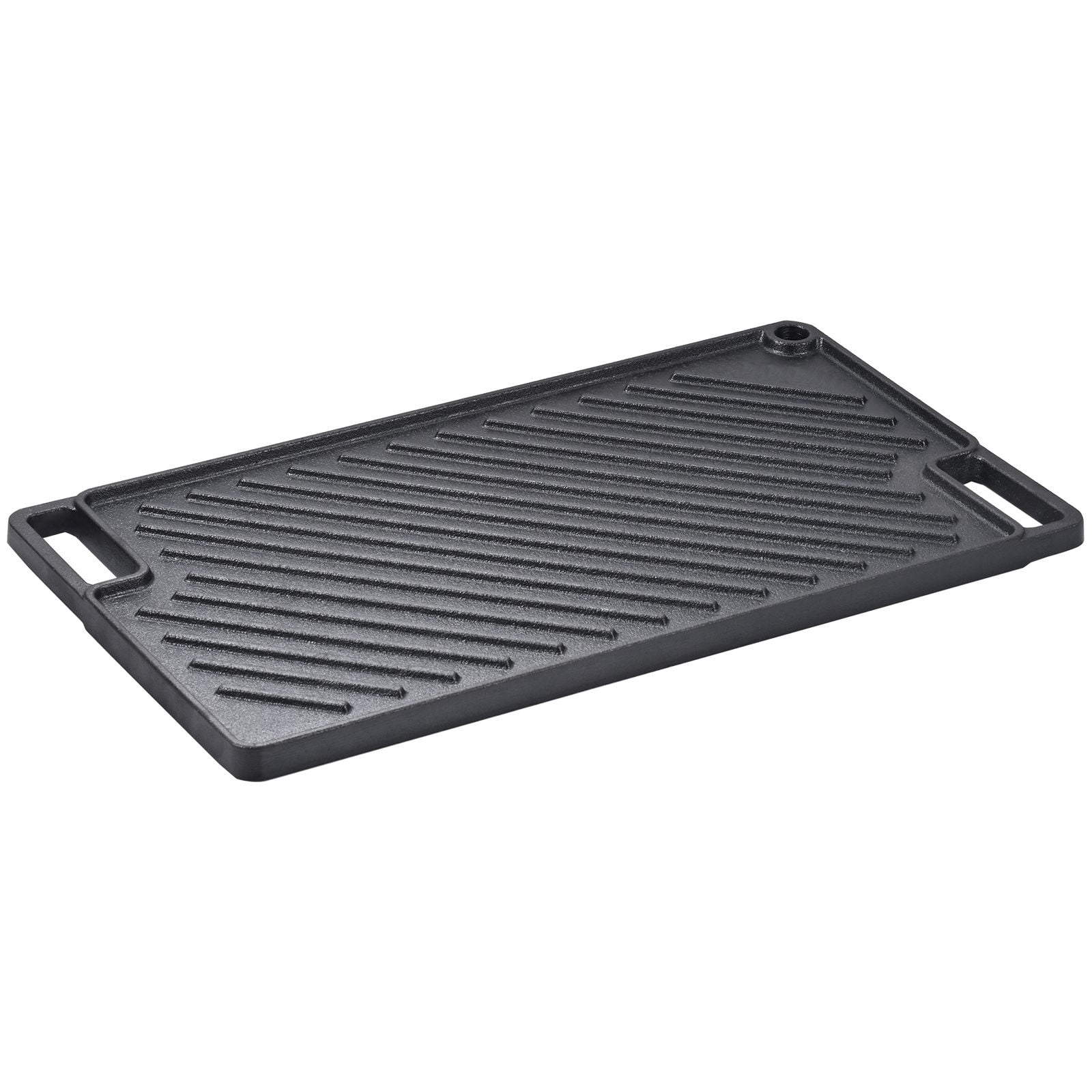 3.3mm Thick Cast Iron Griddle with Non-Stick Surface, Pre-Seasoned, Double-Sided, for Gas Stove Oven Campfire