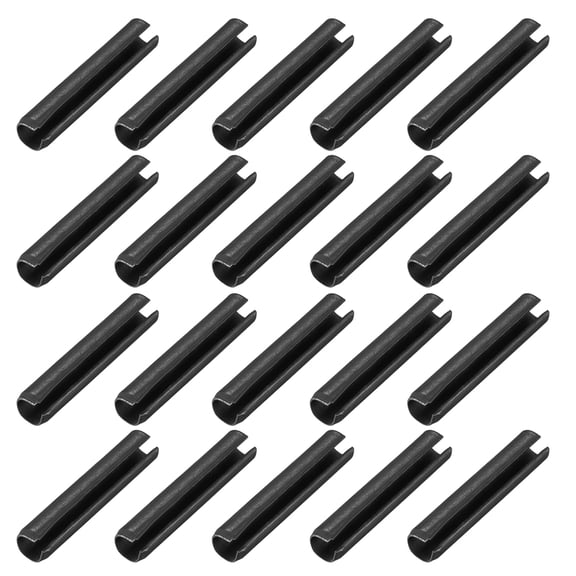 3.3mm x 16mm Dowel Pin Carbon Steel Split Spring Roll Shelf Support Pin Fasten Hardware Black 20Pcs