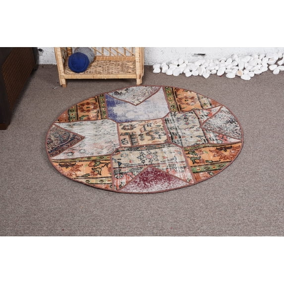 3.3x3.3 ft Small Rugs, Vintage Rugs, Car Mat Rug, Moroccan Rugs, Home Decor Rug