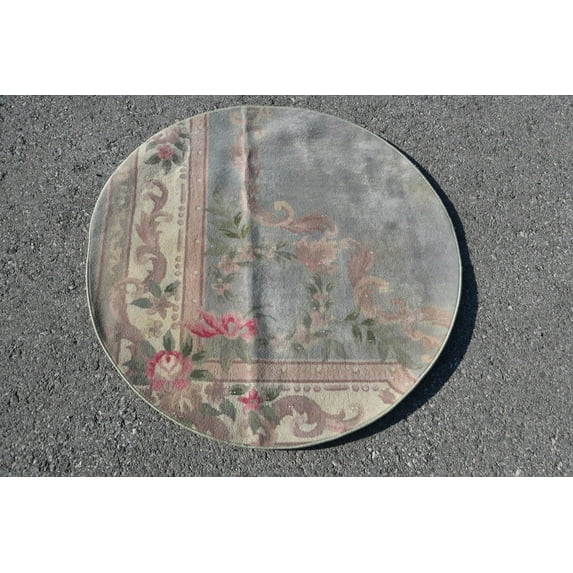 3.3x3.3 ft Small Rugs, Vintage Rugs, Turkish Rug, Kitchen Rug, Bedroom Rug