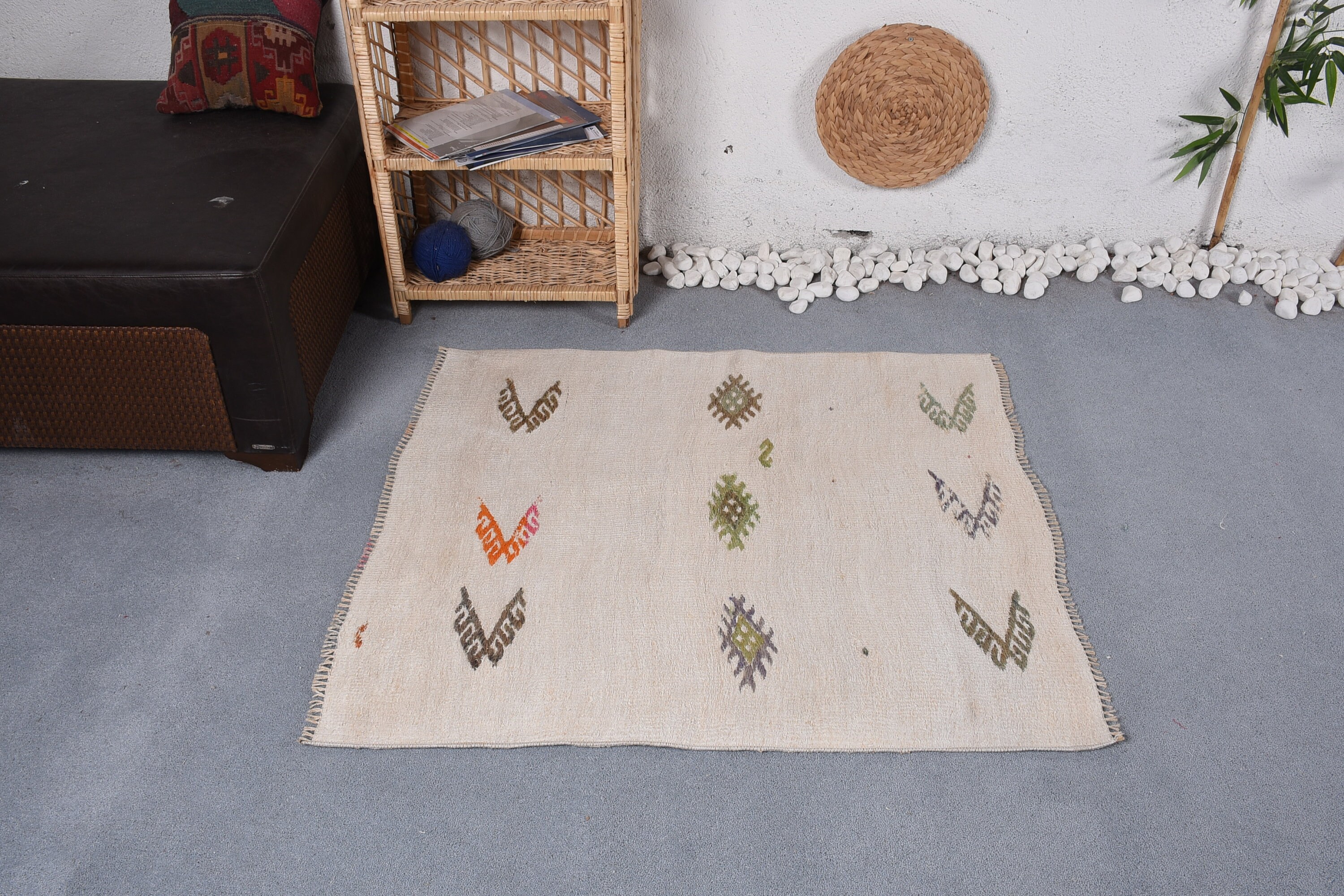3.3x3.6 ft Small Rug, Vintage Rugs, Antique Rugs, Colorful Rug, Turkish ...