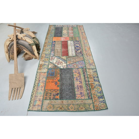 3.3x8.9 ft Runner Rug, Moroccan Rug, Vintage Rug, Bedroom Rug, Turkish Rugs