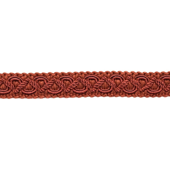 3/4" (1.5cm) Basic Solid Collection Scroll Gimp Braid Trim # 0075SGC, Dark Rust Orange #K35 (Deep Coral) Sold By The Yard (36"/3 ft/0.9m)