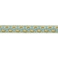 thumbnail image 1 of 3/4" (1.5cm) Empress Collection Decorative Scroll Gimp Braid Trim # 0075EMPG, Golden Ice Blue #W164 (Baby Blue, Light Gold, White Ivory) Sold By The Yard (36"/3 ft/0.9m), 1 of 1