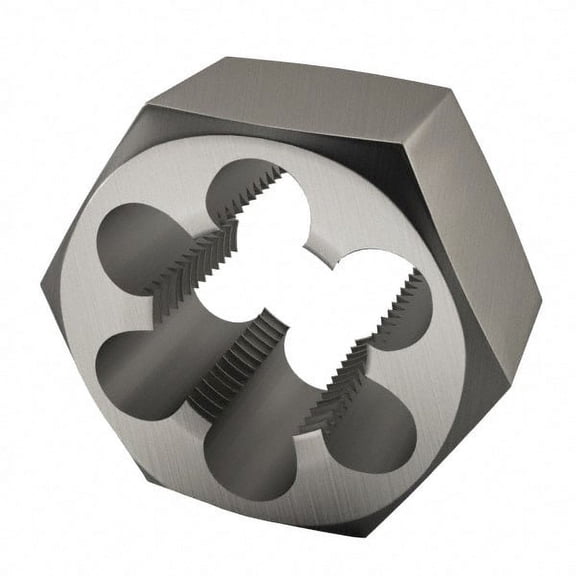 3/4-10 UNC Thread, 1-7/16" Hex Rethreading Die High Speed Steel, 3/4" Thick