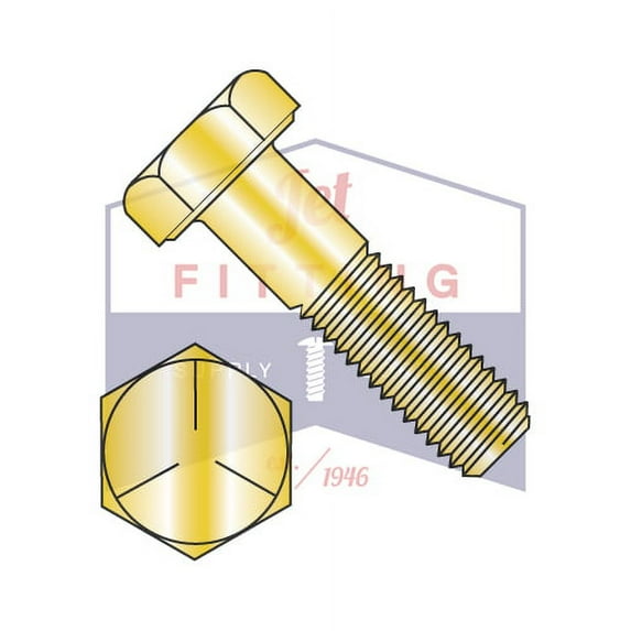 3/4-10 x 2 1/4" MS90725 Military Hex Head Cap Screw | Grade 5 | Coarse Thread | Medium Carbon Steel | Cadmium Yellow Plated | DFAR (Quantity: 100)