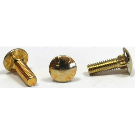 3/4-10 x 2" Carriage Bolts / Full Thread / Grade 8 / Zinc Yellow - 100 Piece Carton
