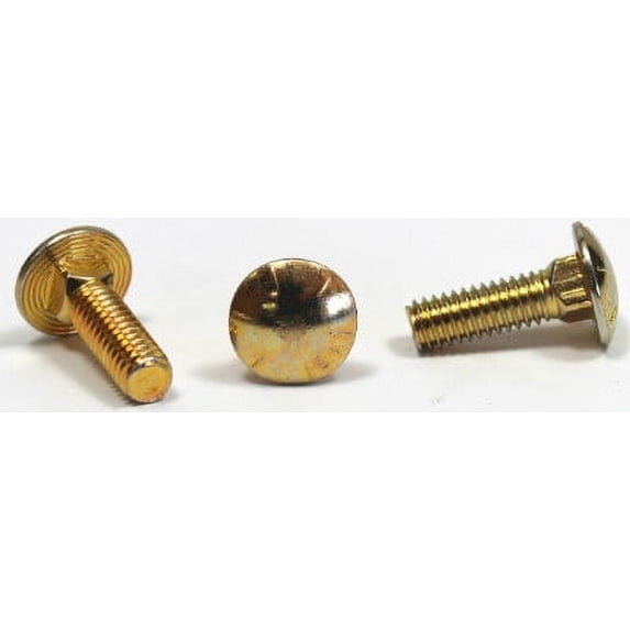 3/4-10 x 2" Carriage Bolts / Full Thread / Grade 8 / Zinc Yellow - 100 Piece Carton