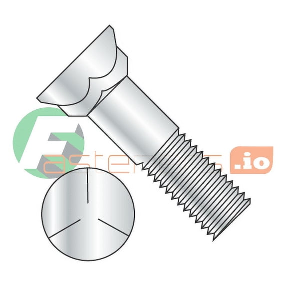 3/4-10 x 3 1/2" Plow Bolts / Grade 5 / Zinc / #3 Head (Quantity: 90 pcs)