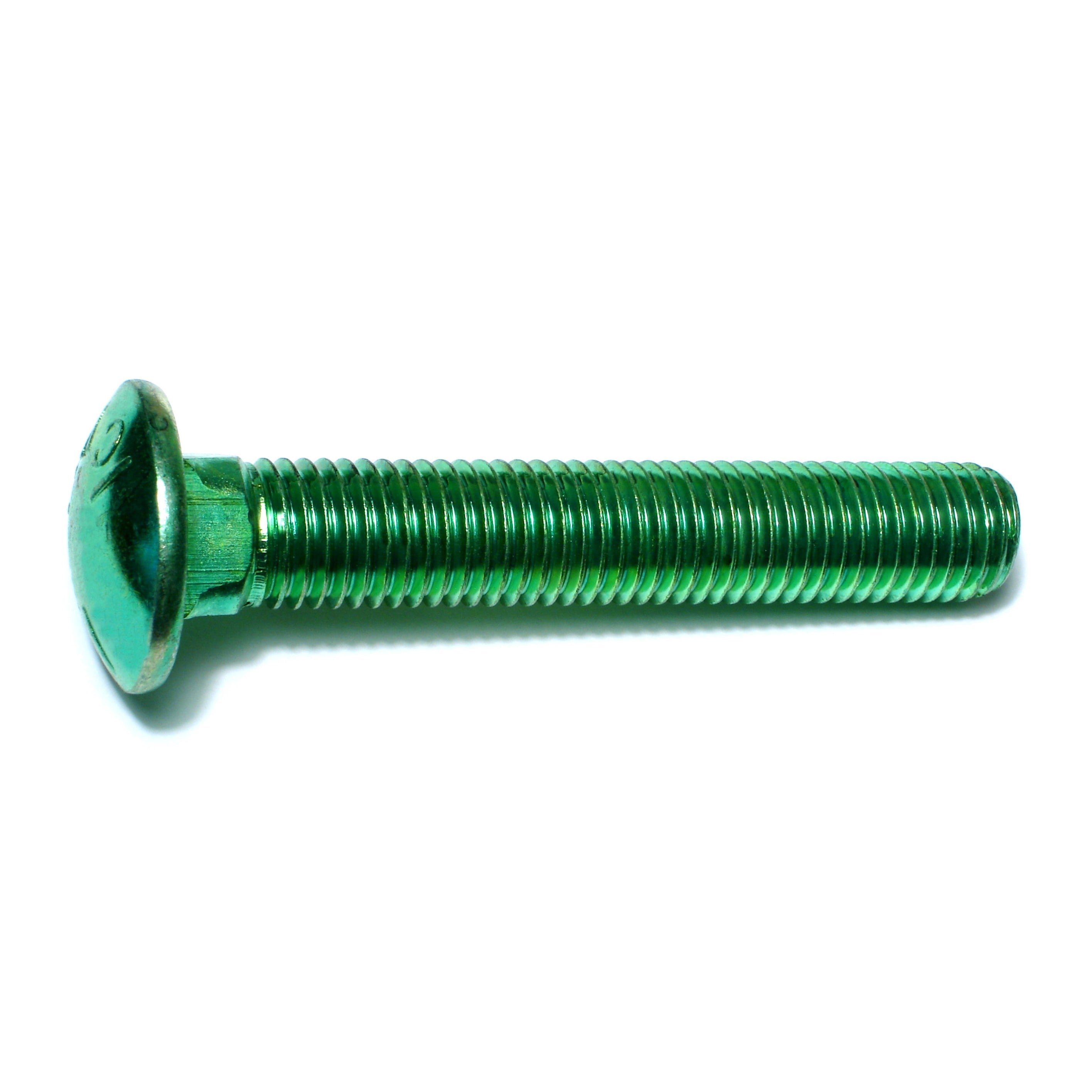 3/4"-10 x 4-1/2" Green Rinsed Zinc Grade 5 Carriage Bolts CBS5-338 (9 pcs.)
