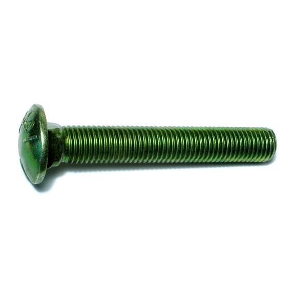 3/4"-10 x 5" Green Rinsed Zinc Grade 5 Carriage Bolts (8 pcs.)