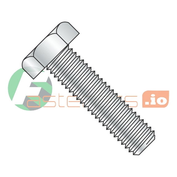 3/4-10 x 8" Hex Tap Bolts / Steel / Zinc (Quantity: 20 pcs) Fully Threaded