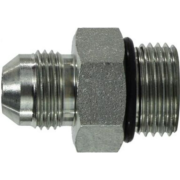 3/4-16X1-5/16-12 MJIC x M ORB Conn, Steel O-Ring Adapter, Hydraulics