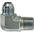 thumbnail image 1 of 3/4-16X3/8-19 MJIC x M BSPT 90 Adapter, Steel BSPT Adapters, Hydraulics, 1 of 1