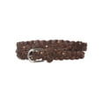thumbnail image 1 of 3/4" (18 mm) Braided Woven Skinny Leather Nailheads Belt, 1 of 3