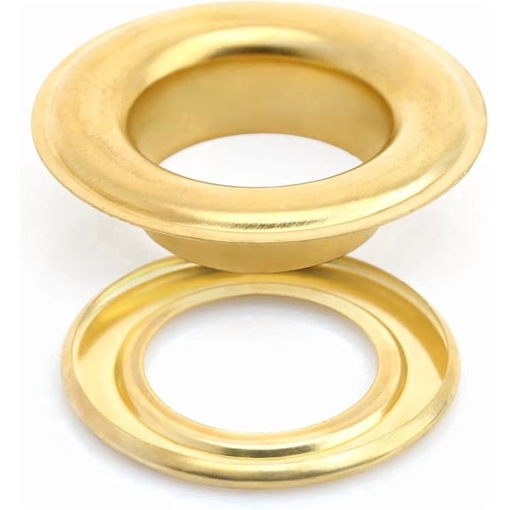 CRAFTME STUDIO 3/4 Inch (19mm) Grommets Eyelets with Washers, 25 Sets Metal Fasteners for Clothes, Leather and Canvas (Gold)