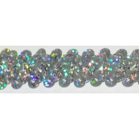 3/4" 2-ROW STRETCH SEQUINS TRIMMING- Many Colors Available - 15 Yards