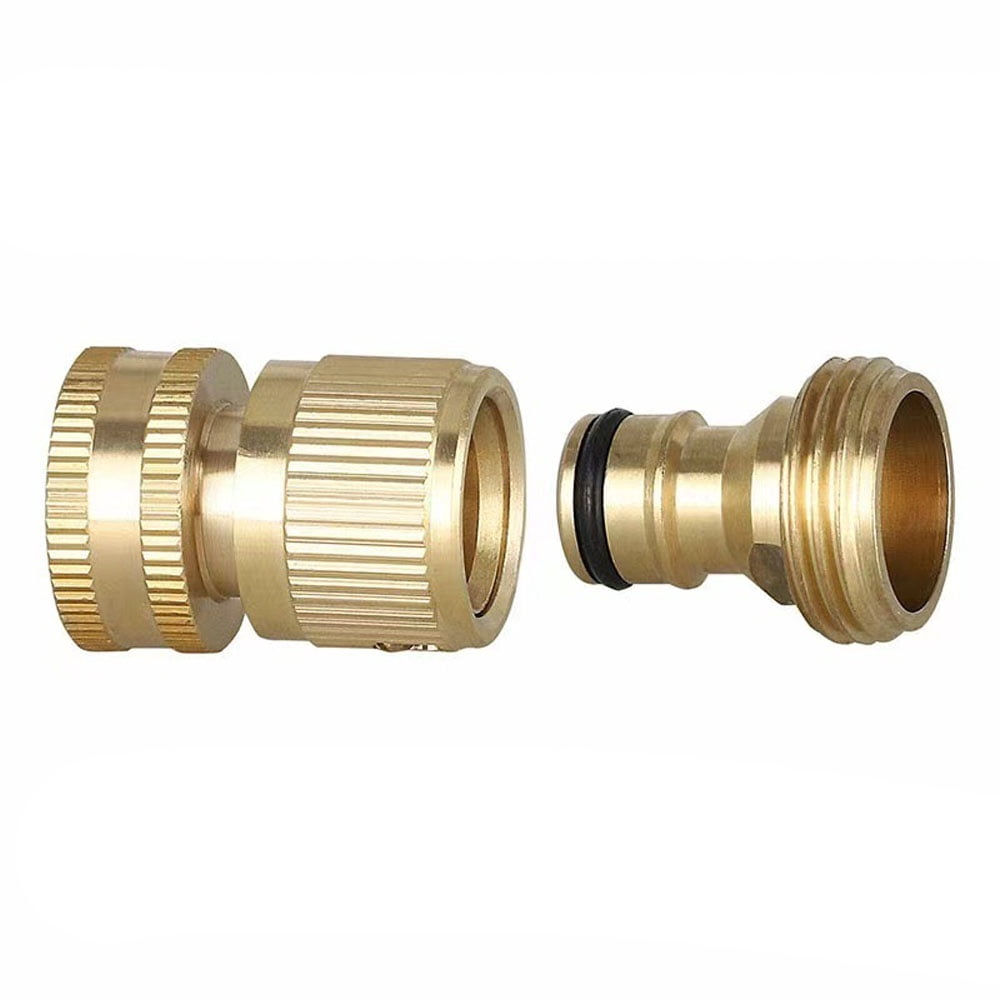 3/4-25 inch Garden Hose Quick Connect Solid Brass Quick Connector