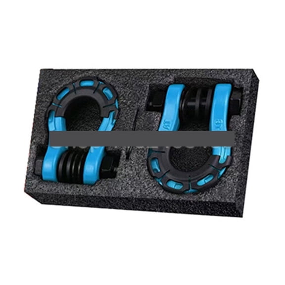 3/4" 2pcs U Type Heavy Duty Drop D-ring Shackle U-hook Loop Hook Trailer Rope Car Shackle SUV Trailer Hitch